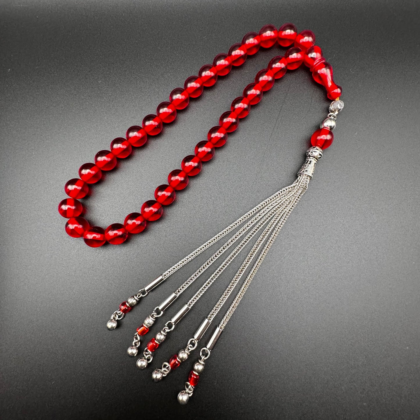 Red Amber Prayer Beads (Worry Beads)