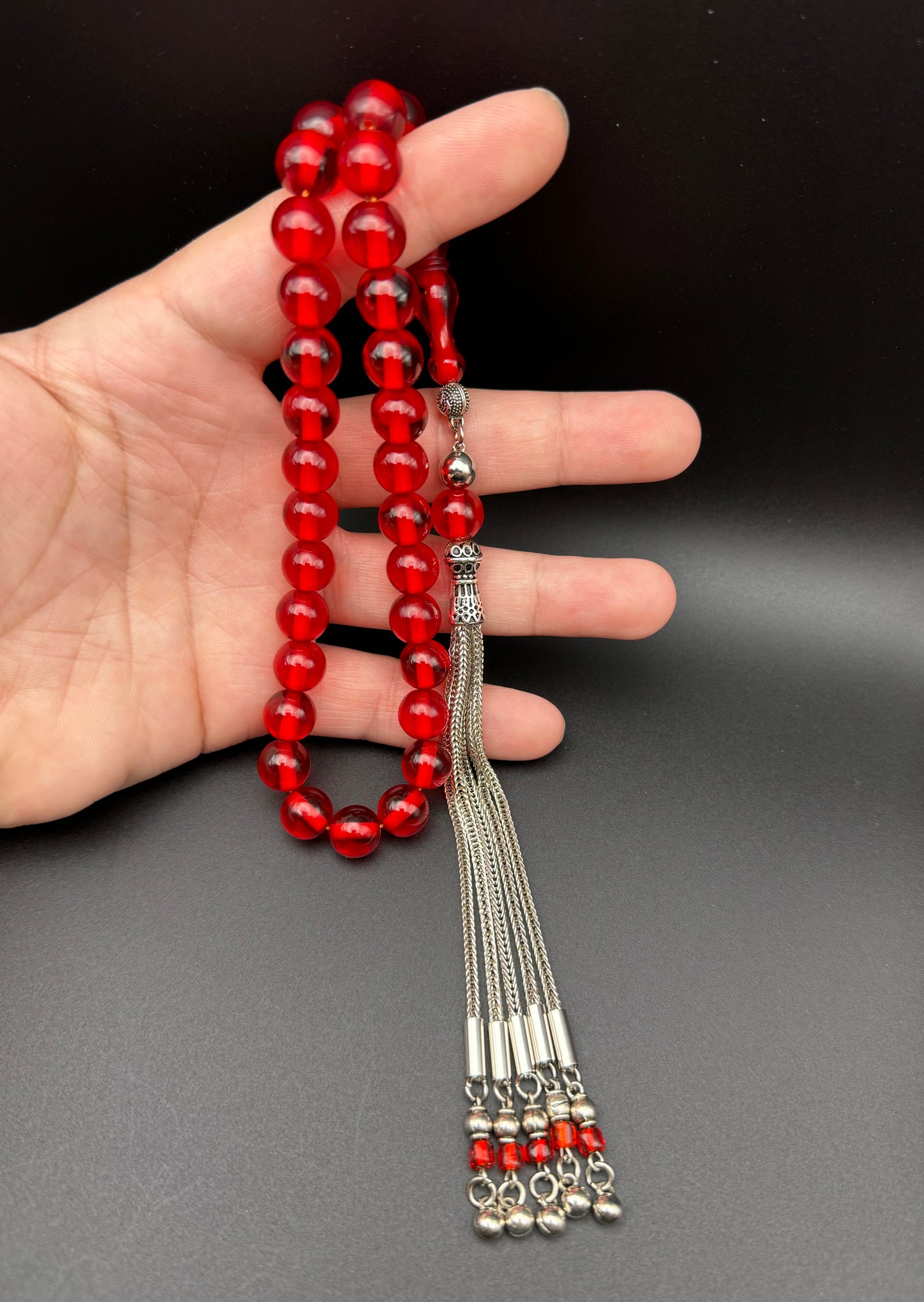 Red Amber Prayer Beads (Worry Beads)