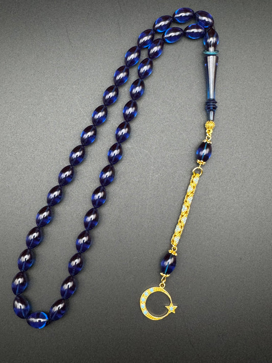 Blue Star & Moon Prayer Beads (Worry Beads)